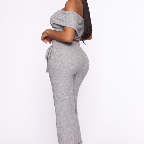 Fashion Nova Grey Two Piece Set - Picture 2 of 5